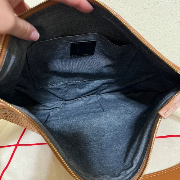 Clare V. Moyen Messenger Natural Woven Checker - Picture 4 of 13